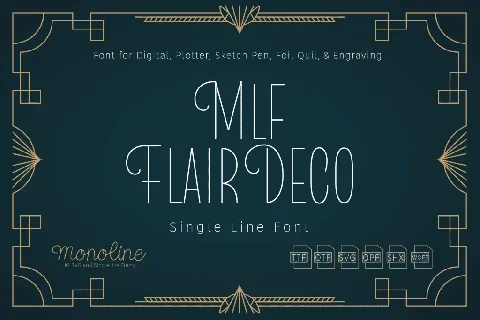 MLF Flair Deco SingleLine TRIAL font