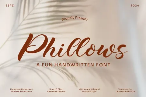 Phillows font