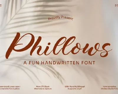 Phillows font