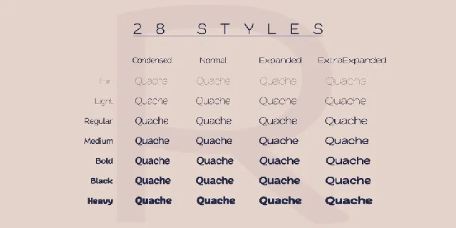 Quache Sans Serif Family font