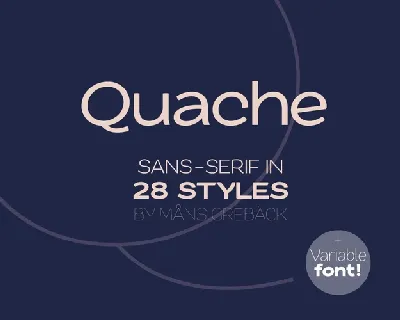 Quache Sans Serif Family font