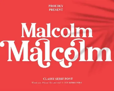 Malcolm Serif font