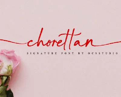 Chorettan Signature font