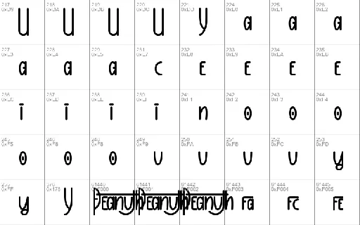 Peanuth Demo font