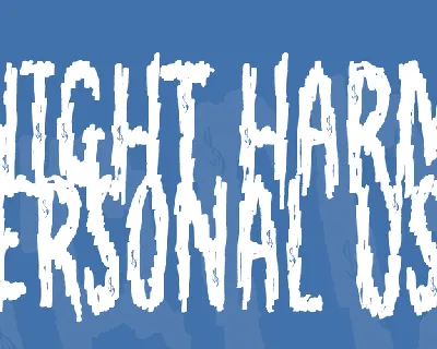 Night Harm Personal Use font