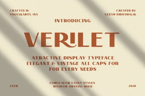 Verilet font