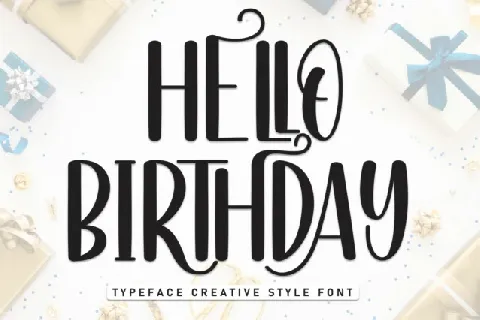 Hello Birthday Display font