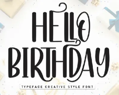 Hello Birthday Display font