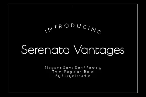 Serenata Vantages font