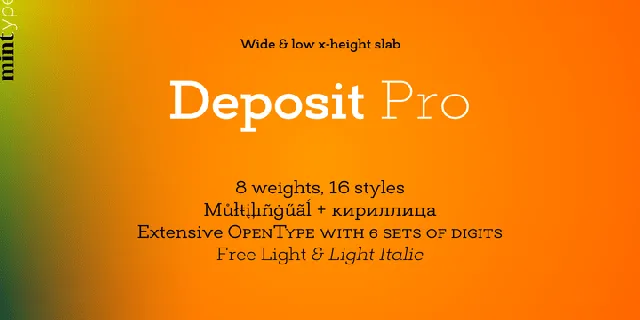 Deposit Pro Family font