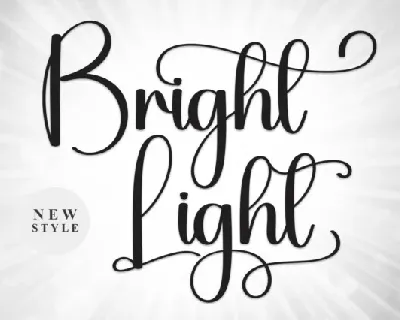 Bright Light Script font