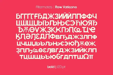 Row Vatikano font