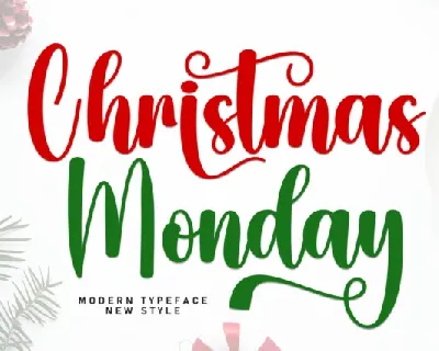 Christmas Monday Script font