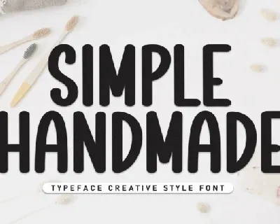 Simple Handmade Display font