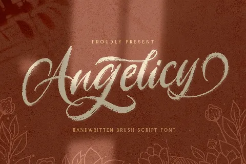 Angelicy Textured Brush font