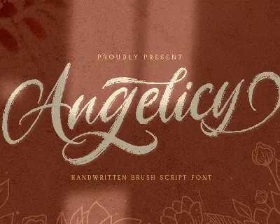 Angelicy Textured Brush font