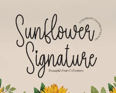 Sunflower Signature Typeface font