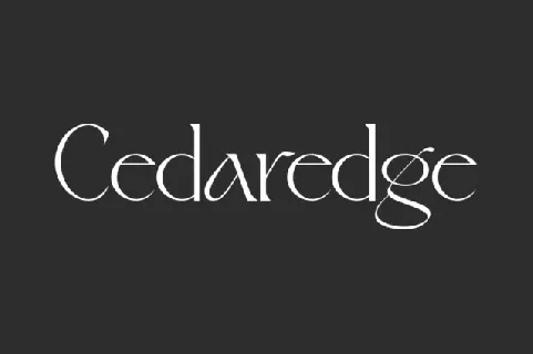 Cedaredge font