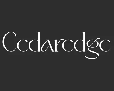 Cedaredge font