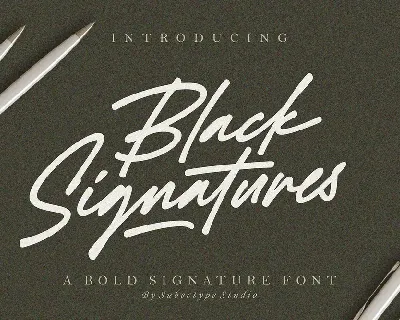 Black Signature font