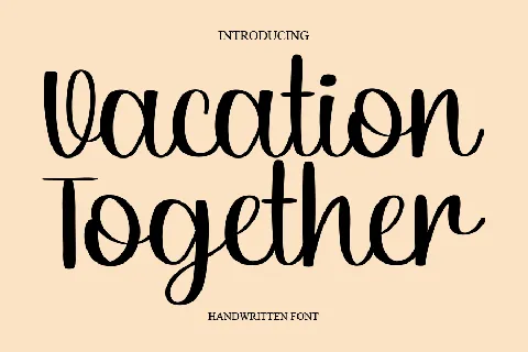 Vacation Together font