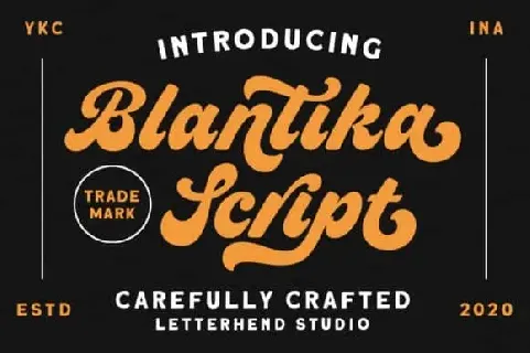 Blantika Script font