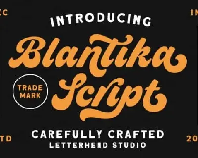 Blantika Script font