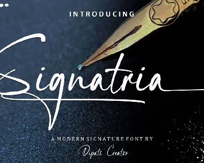 Signatria font