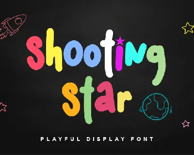 Shooting Star - personal use font
