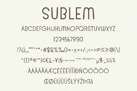 Sublem Monoline font