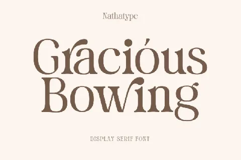 Gracious Bowing font