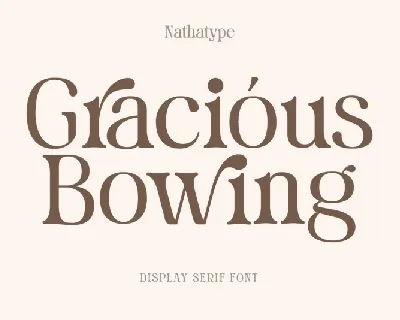 Gracious Bowing font