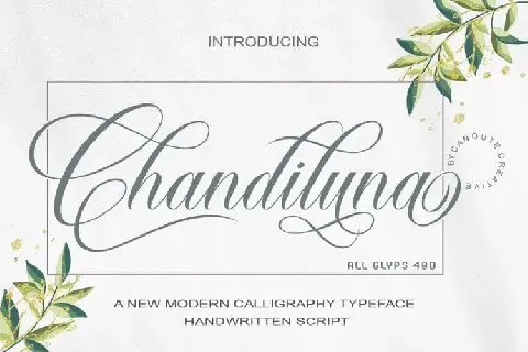 Chandiluna Calligraphy font