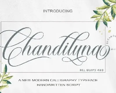 Chandiluna Calligraphy font