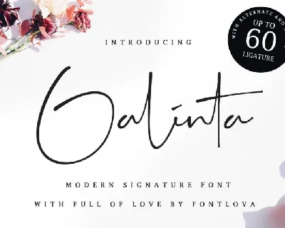 Galinta Signature font