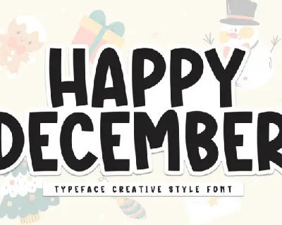 Happy December Display font