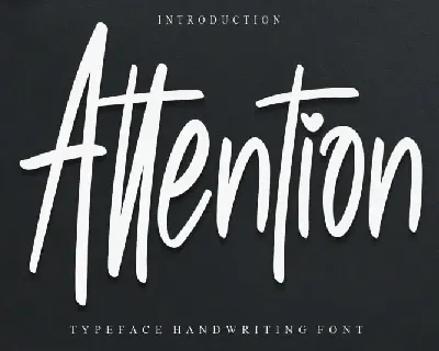 Attention Script font