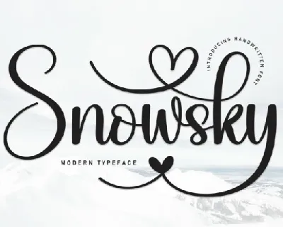 Snowsky Script font