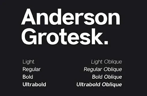 Anderson Grotesk Family font