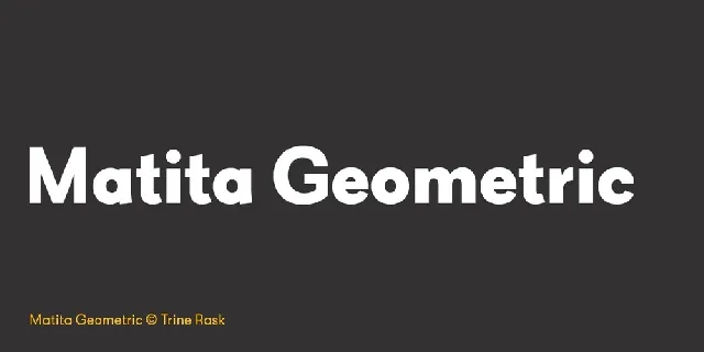Matita Geometric font