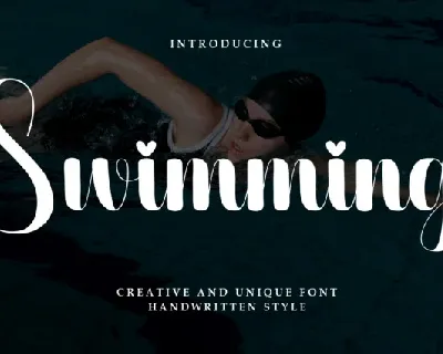 Swimming Script font