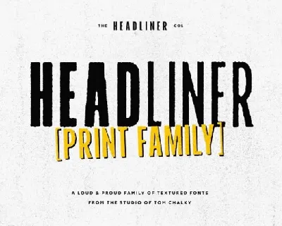 Headliner Print Family font