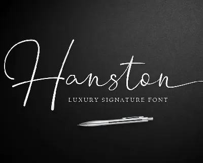 Hanston Signature Free font