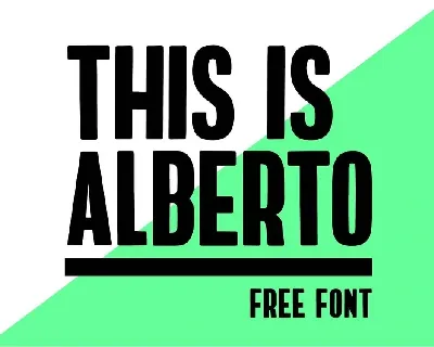 Alberto Free font