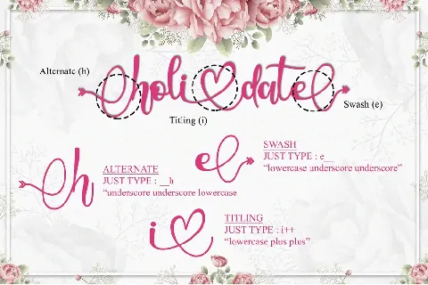 Holidate - Personal Use font