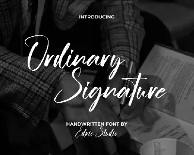 Ordinary Signature font