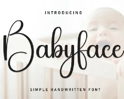 Babyface Script font