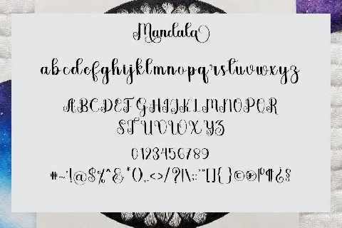 Mandala Calligraphy font