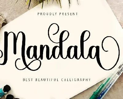 Mandala Calligraphy font