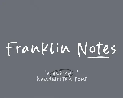 Franklin Notes font